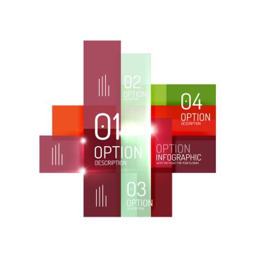 İnfographics için vektör geometrik arka plan şablonu