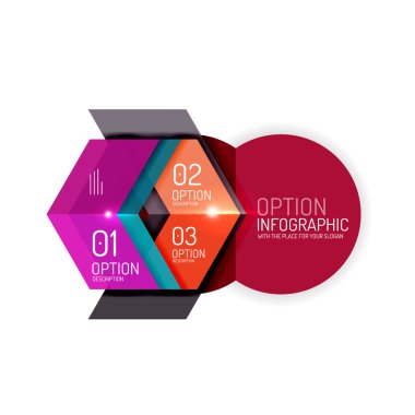 İnfographics için vektör geometrik arka plan şablonu