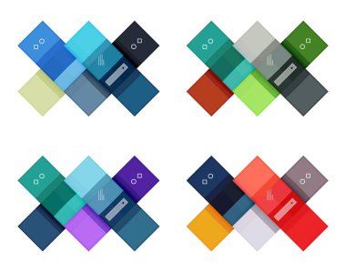 Soyut geometrik satırı Infographic şablonları