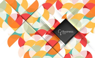 Geometrik şekil üzerinde beyaz vektör