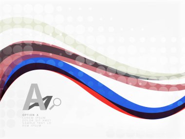 Şeffaf noktalı soyut dalgalı çizgiler