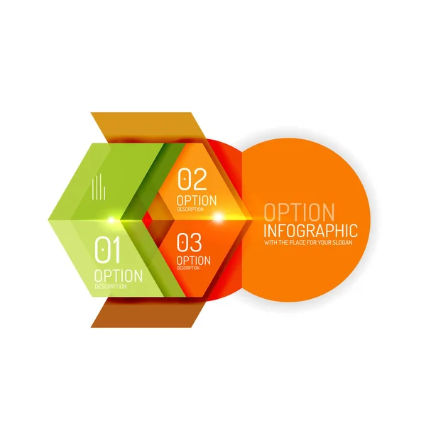 Plantilla de infografía geométrica vectorial — Vector de stock