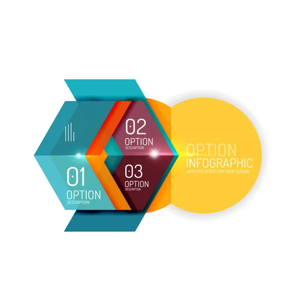 Vektorová geometrická infografická šablona — Stockový vektor