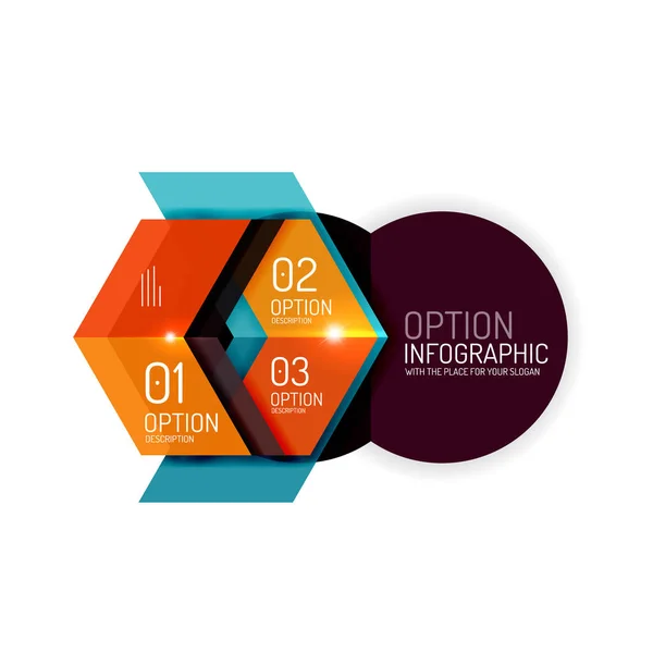 Modelo infográfico geométrico vetorial — Vetor de Stock