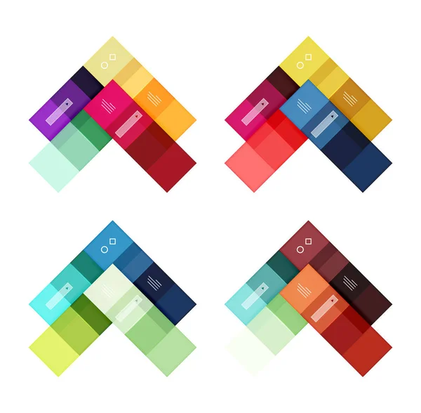 Conjunto de plantillas de infografía a rayas coloridas — Archivo Imágenes Vectoriales
