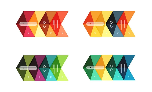 Vektorpfeil-Infografiken Geschäftsvorlagen gesetzt — Stockvektor