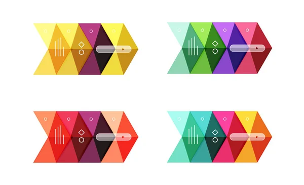 Modelli di frecce infografiche vuote vettoriali — Vettoriale Stock