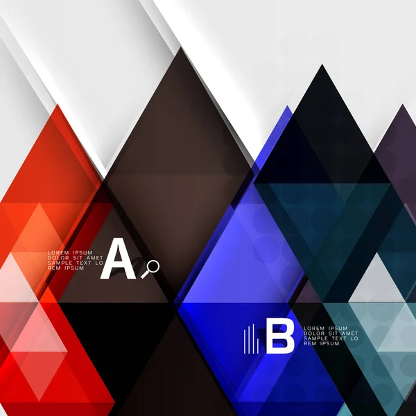 Dreieckige geometrische Infografik Banner — Stockvektor