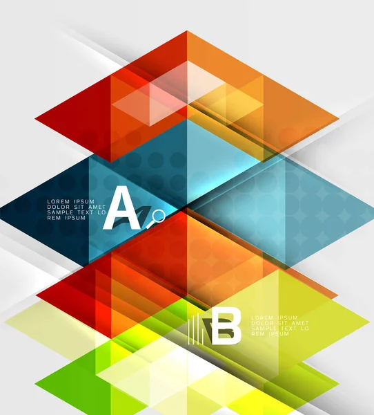 Bandiera infografica geometrica triangolare — Vettoriale Stock