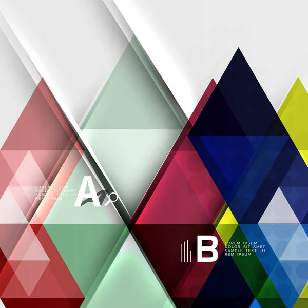 Triangle geometric infographic banner — Stock Vector