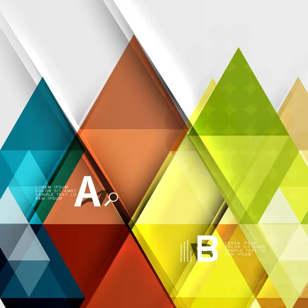 Triangle geometric infographic banner — Stock Vector