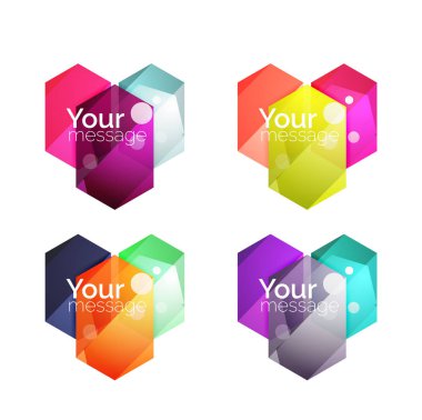 Vektör parlak boş web seçenek kutuları