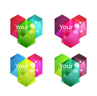 Vektör parlak boş web seçenek kutuları