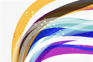 Işık arka plan üzerinde renkli şeritler