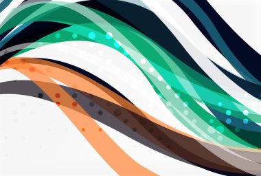 Işık arka plan üzerinde renkli şeritler