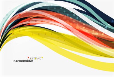 Işık arka plan üzerinde renkli şeritler