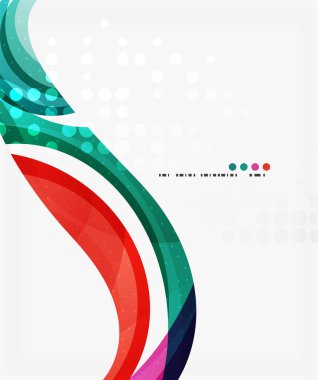 Güzel renkli dalga şablonu