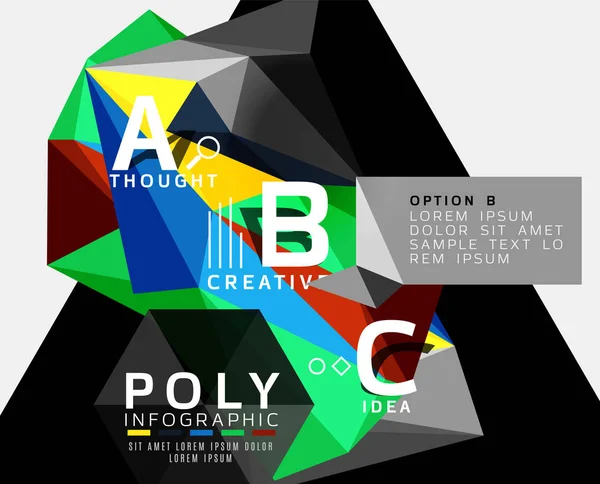 Abstrakta polygonal infographics — Stock vektor