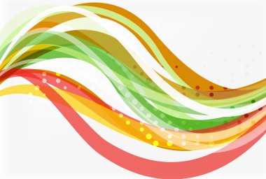 Renkli dalga çizgili ve çizgiler