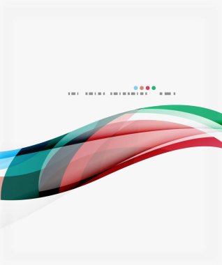 Renkli zarif dalga yaratıcı düzeni