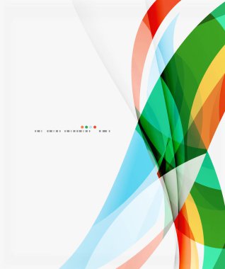 Renkli zarif dalga yaratıcı düzeni