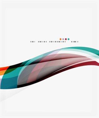 Renkli zarif dalga yaratıcı düzeni