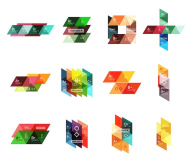 Vektör üçgen geometrik Infographic kümesi