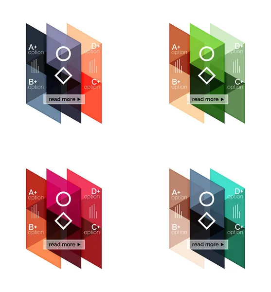 Vector set van kleurrijke geometrische infographics — Stockvector