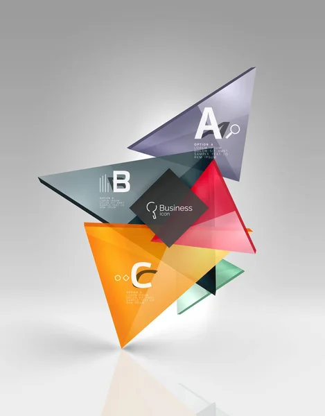 3d triângulo composição moderna — Vetor de Stock