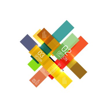 Infographics geometrik iş şablonu