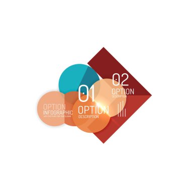 Infographics geometrik iş şablonu