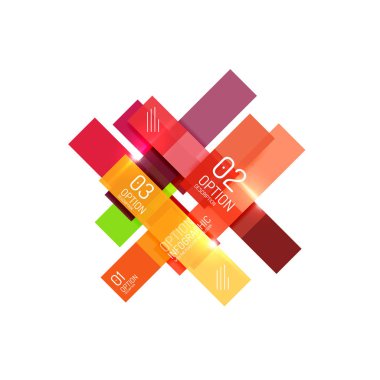 Infographics geometrik iş şablonu