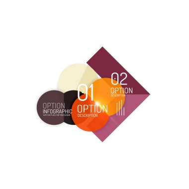 Infographics geometrik iş şablonu