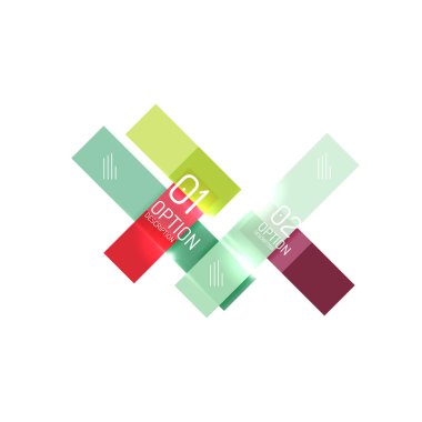 Infographics geometrik iş şablonu