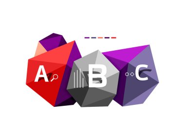 Düşük Poli infographics şablon mod