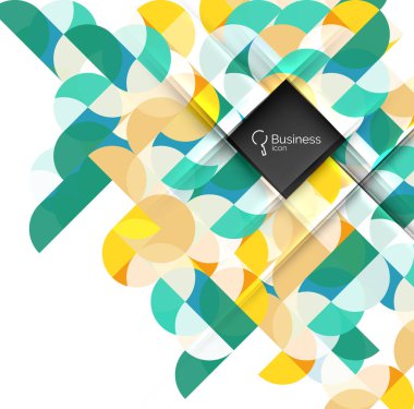 Vektör daire ve üçgen arka plan