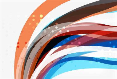 Işık arka plan üzerinde renkli şeritler