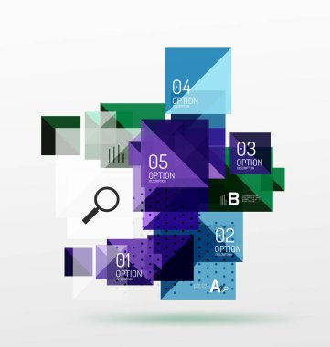 Renkli kareler çakışan tekrarlama