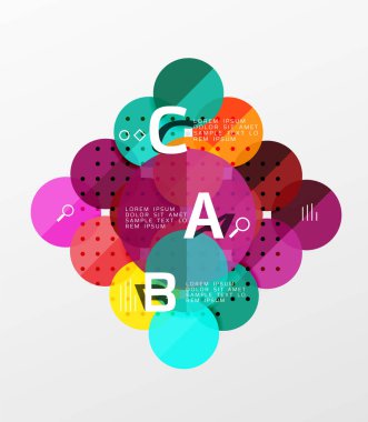 Vektör daire kabarcıklar modern geometrik arka plan