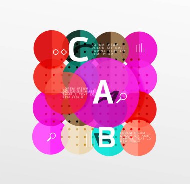 Vektör daire kabarcıklar modern geometrik arka plan