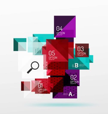 Modern kare kompozisyon, soyut afiş