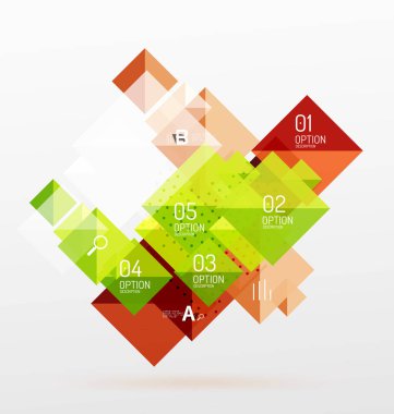 Modern kare kompozisyon, soyut afiş