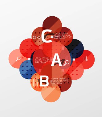 Renkli parlak daire infographics