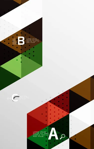 Design minimalista del triangolo vettoriale — Vettoriale Stock