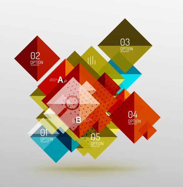 Composition carrée moderne, bannière abstraite — Image vectorielle