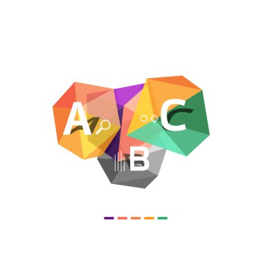 Soyut düşük Poli infographics şablonu