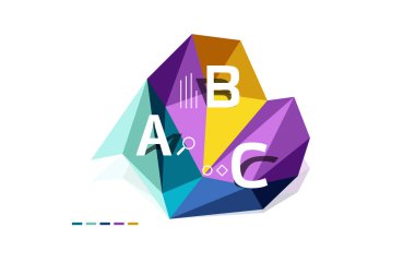 Soyut düşük Poli infographics şablonu