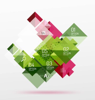 Renkli üçgenler ve kareler