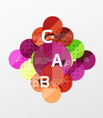 Vektör daire kabarcıklar modern geometrik arka plan