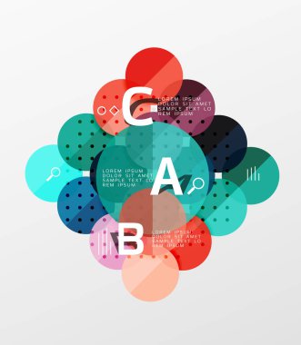 Vektör daire kabarcıklar modern geometrik arka plan